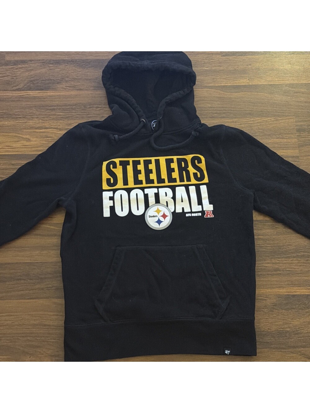 47 Brand Pittsburgh Steelers Football Hoodie Black Size Medium